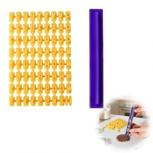 Emporte piece Alphabet et Chiffre, Emporte piece Lettre Tampon Patisserie, pour argile fondant gla&ccedil;age presse &agrave; biscuits d&eacute;coration g&acirc;teaux bricolage anniversaire (TaoTaoBu, neuf)