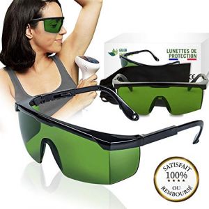 Green Frenchies G.F. Lunettes Anti Lumiere Pulsée - Lunettes de Protection IPL, Protege contre la Lumière Pulsée, Sac-étui Offert, Indispensable pour Epilation Laser et Manipulation de Techniques IPL (MARKETIFAR, neuf)