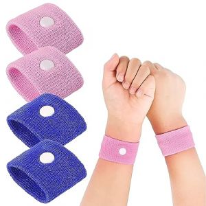 Bracelet Anti Nausée,2 paires Bracelets Anti-Nausées Bande De Poignet De Soulagement De Nausée Bracelet d'acupression Mal des Transports,pour Enfants,Adultes, Mal de Voiture, Mal de Mer (Lahviuu, neuf)