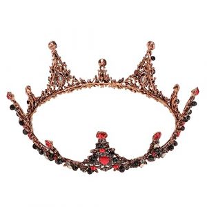 CRILSTYLEO Couronne De Mariée Casque De Mariage Baroque Couronne Mascarade Chapeaux Élégant Accessoire De Cheveux Diadème La Couronne Accessoires De Robe De Bal Baroque De Mariée Couronne De (Yolena, neuf)