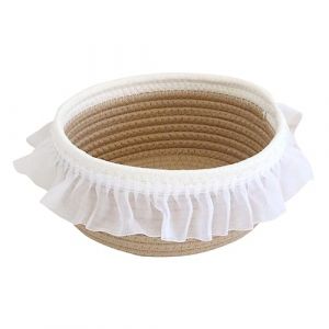 HAPINARY Panier De Rangement En Corde De Coton, Petit Panier, Panier Tress&eacute;, Panier De Rangement Tiss&eacute;, Panier De Maquillage, Panier D&eacute;coratif De Salle De Bain, Paniers De Rangement De (Gan Gardner, neuf)