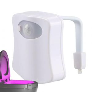 D&eacute;tecteur de mouvement lumi&egrave;re de toilette - Veilleuse LED &agrave; changement de couleur | Lampe de WC capteur de mouvement, lumi&egrave;re de nuit pour salle de bain, cadeau de No&euml;l original pour hommes (utiaesg, neuf)