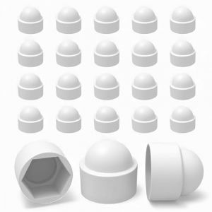 Ajile &ndash; 20 Caches &Eacute;crous M10 - Cl&eacute; 17 mm &ndash; Prot&egrave;ge &Eacute;crou Et Vis &ndash; Capuchons Plastique Blancs R&eacute;sistants &ndash; Cache Vis D&eacute;coratif, Protection Anti-Rouille Et Finition Propre - Bricolage (ajile - Fabricant Fran&ccedil;ais de Quincaillerie, neuf)