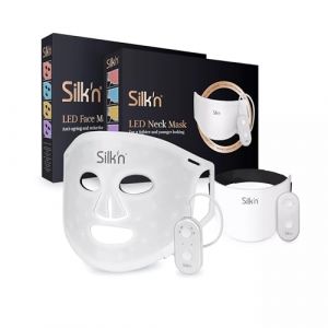 Silk'n ensemble de masques LED pour visage et cou - Soins de peau avec 4 types de lumière - 2 masques lumineux avec le collagène, anti-rides et anti-âge - Effet revitalisant - Sans fil - Idee cadeau (Silk'n EU, neuf)