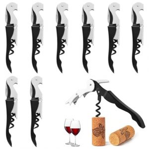 Lot de 8 Limonadier Professionnel, Tire Bouchon, 3 en 1 Tire Bouchon Sommelier, Couteaux de Sommelier en Acier Inoxydable avec D&eacute;capsuleur et Coupe-Capsule, Qualit&eacute; H&ocirc;tel et RestaurantC (SHENZHENSHIJINYIKEJI YOUXIAN GONGSI, neuf)