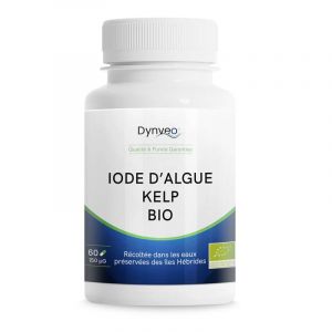Iode d'algue de Kelp Bio - Thyroïde, Fonctions cognitives, Énergie, Métabolisme - 150 µg 60 Gélules (1 mois) - Source d'iode 100% naturelle - Récolte Durable - Vegan - Fabriqué en France - Dynveo (Dynveo, neuf)