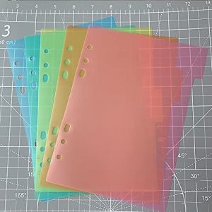 Lot de 5 intercalaires de format A5 pour classeur à 6 anneaux avec bord renforcé, intercalaires de catégorie, onglets de page, cartes d'indexation, matrices et dossiers de rangement de timbres (TOTECHEU-Direct, neuf)