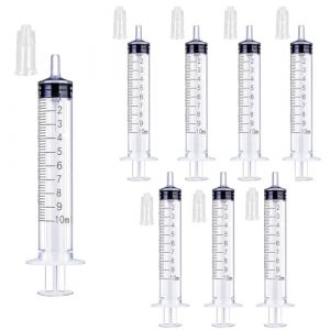 JYNXOR 8 Pièces Seringue, Seringues En Plastique, Seringue 10ml, Grosse Plastiques Stériles Seringues, Plastique Réutilisable Seringue (SHOPSCAPE INK, neuf)