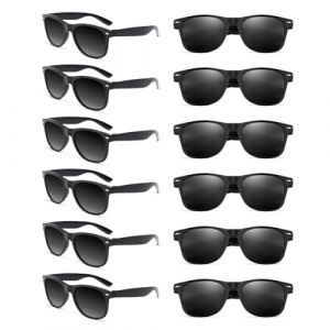 Epokus Lunettes de Soleil Coeur,12PCS Lunettes Coeur pour Femmes Hommes, Lunette de Fête Rétro, UV400 Protection Lunettes Forme de Cœur pour Shopping, Voyage, Fête en Plein Air(Noir 1) (CHUXINKEJI, neuf)