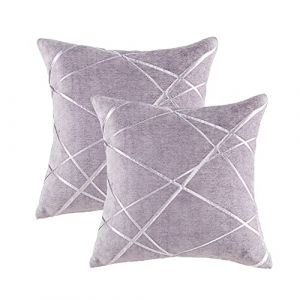 GIGIZAZA Housses de Coussin en Velours Housses d'oreiller Carr&eacute;es D&eacute;coratives pour Canap&eacute; Chambre Salon 60x60 CM Lot de 2 Violet (Gigizaza, neuf)