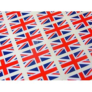 Lot de 60 autocollants Motif drapeau britannique Union Jack 33 x 20 mm (Minilabel, neuf)
