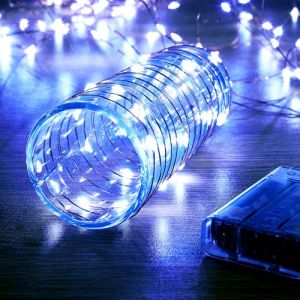 Ariceleo Guirlandes Lumineuses LED 5m - 1 Paquet, Blanc Froid, 50 LEDs, Fonctionnement à Piles avec Minuteur et Mode Scintillement, Idéal pour Noël et Fêtes (MRSEUP, neuf)