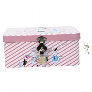 FRCOLOR Boîte boîte en fer à serrure à combinaison titulaire du changement porte-pinceau de maquillage boite rangement boite de rangement conteneur de cosmétiques pour femmes Fer (Laners, neuf)