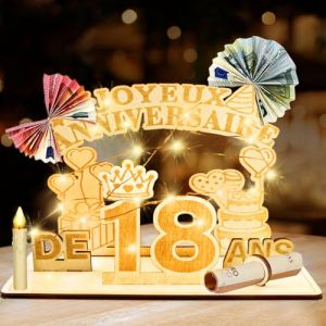 Szhhrxi Carte Anniversaire 18 ans Bois. Cadeau Carte idee Postale Bois Decoration 18 Ans, Personnalisé Deco Joyeux Anniversaire Happy Birthday Cadeaux pour Femme Homme, Original (18 ans) (Xiaogang-EU, neuf)