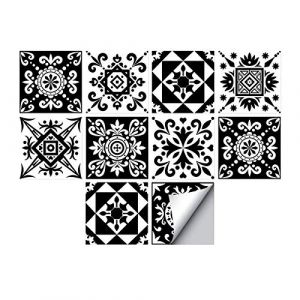 Andiker 20 Feuilles Mural Stickers Carrelage de 15cm X 15cm, 2D Imperméables Carreau de Ciment Adhesif, Autocollants Carreaux Dosseret pour Cuisine, Salle de Bain la Décoration à la Maison (XDD-EU Direct, neuf)