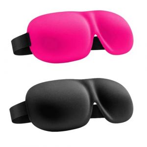 Masque de Nuit,2 pièces masque de sommeil,Cache Yeux pour Dormir 3D Grooves Design,Masque Yeux pour Dormir confortable pour homme et femme,pour Dormir,Siestes Voyage Yoga (LiFangSotre, neuf)