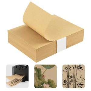Flewdart 100pcs papier de riz a4 (297x210mm) imprimable épaissir, feuille rice paper xuan chinois pour calligraphie chinoise japonaise, peinture chinoise, Peinture, dessin, 60g/m², Papier Xuan cuit (ZIHANGEU, neuf)