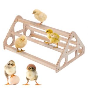 UNICRAFTALE Perchoirs et Perchoirs en Bois pour Poussins Perchoir D'Entra&icirc;nement Perchoir Triangulaire pour Poulailler Poulailler Poules Couveuse 42x27x18.6cm (ENBISI EU, neuf)