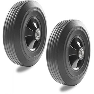 Roue de Brouette Increvable, Roue Ultra R&eacute;sistante pour Brouette de Chantier et Jardinage, Axe d&eacute;port&eacute; 4.10/3.50-4, Alesage &Oslash; 16mm (Juzai, neuf)