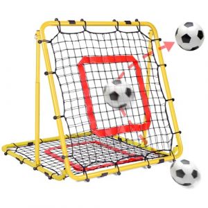 BaseGoal Filet de Rebond Football, 85 * 85 cm Ajustable Angle R&eacute;glables Rebondisseur de Football Pliable avec Filet Double Couche, Convient pour Entra&icirc;nement et Plus Vari&eacute; Enfants et Adolescents (BaseGoal Stor, neuf)