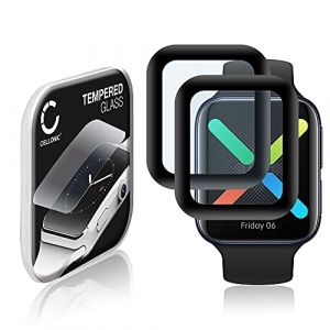 CELLONIC 2x Protection d'&eacute;cran en verre compatible avec Oppo Watch - 46mm (3D Full Cover, r&eacute;sistance 9H, 0,33mm, Full Glue) - prot&egrave;ge &eacute;cran montre connect&eacute;e sport gps fitness (subtel, neuf)