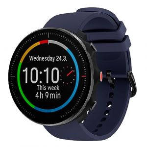 Hiseus Compatible avec Polar Vantage M / M2 Bracelet, Bracelets Souple en Silicone Sports Strap Bracelet de Montre Compatible avec Polar Grit X/Pro/Titan Bracelets (Bleu Foncé) (Hiseus-EU, neuf)