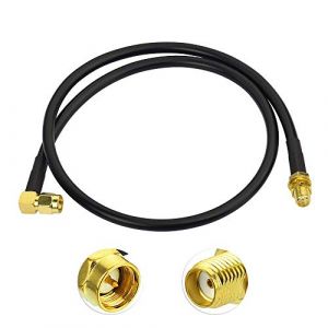 Eightwood Cable RG58 SMA Adaptateur Antenne 4G C&acirc;ble SMA Femelle Cloison vers Adaptateur m&acirc;le &agrave; Angle Droit SMA C&acirc;ble RF 50cm pour Antenne WiFi Routeur 4G Routeur WiMax (Eightwood-fr, neuf)