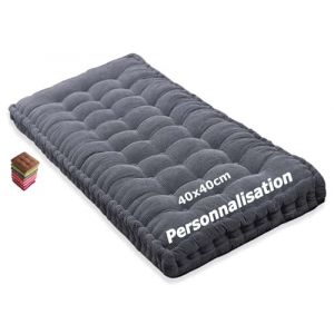 Matelas de Sol capitonn&eacute; ou Coussin pour Banc de Jardin 1/2/3 Places, Banquette et Chaise Longue Palette, 170 cm, 180 cm, Coussin pour Banc 150 cm Exterieur Interieur sur Mesure(Dark Grey 1d,160x55 cm (sanroy, neuf)