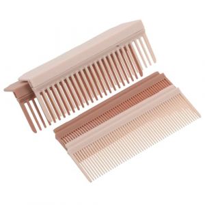 DEARMAMY 2pièces Peigne Lisseur à Clip Amovible Peigne à Cheveux Raides Et Lisseur Accessoire De Coiffure Pour Femme Et Homme Outil De Lissage De Cheveux (Liiane, neuf)