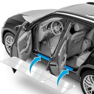 uProtect Film de Protection Seuil de Porte Voiture Carrosserie pour Mercedes Benz EQB X243 I 2021-2025 - Accessoire pour Auto - Anti Rayure Stickers Transparent (Protect & Shine, neuf)