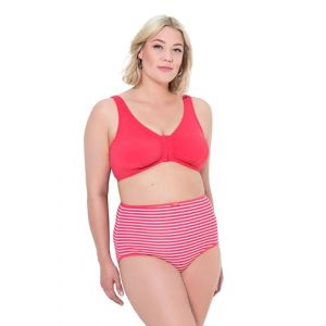 Ulla Popken Brassi&egrave;re, Soutien-Gorge sans Armatures. Fermeture sur Le Devant, Bretelles Larges et rembourr&eacute;es. N'entaille Pas la Peau. Disponible Jusqu'au 130 D. Rose Vif 115D 689668523-115D (Popken Fashion, neuf)