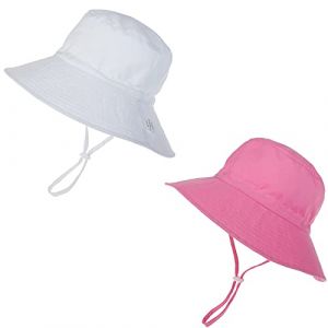 DRESHOW Bobs B&eacute;b&eacute; Filles Child Chapeau de Soleil Unisexe en Pliable Protection Anti-UV Solaire Plage Chapeaux de Soleil B&eacute;b&eacute; Fille UPF 50+ (Dreshow, neuf)