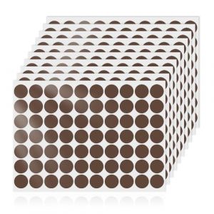 YIKIADA Lot de 700 pastilles adh&eacute;sives marron en vinyle - 25 mm - Autocollants ronds amovibles - Imperm&eacute;ables - Pour bureau (YIJIADA, neuf)