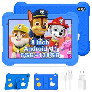 YUMBOT Tablette Enfants 8 Pouces avec WiFi 128Go Rom 6Go Ram Tablette Tactile Android 11 pour Enfant 3 4 6 7 10ans,Netflix,Contrôle Parental,4000mAh Tablette Educative avec Kid-Proof Étui,Bleu (SUNSHINE BABY PARADISE, neuf)