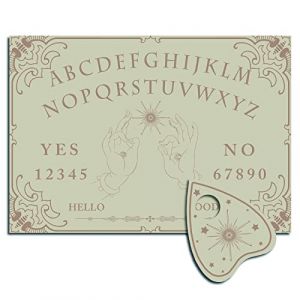 CREATCABIN Wood Spirit Board Pendule Board Bois Talking Ouija Boards avec Planchette Dowsing Divination Kit Jeu Spirit Hunt M&eacute;taphysique Message D&eacute;cor pour Wicca Pagan 11.8 x 8.3 inch-Magic Hand (CREATCABIN FR, neuf)
