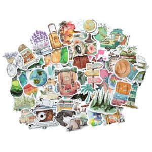 Gommettes autocollantes scrapbooking materiel autocollant voyage stickers scrapbooking autocollant aesthetic autocollant ordinateur portable autocollant valise journaling accessoires stickers agenda (Tarifa United, neuf)