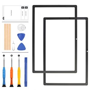 Remplacement d'écran pour Samsung Galaxy Tab A8 10.5 (2021) SM-X200 SM-X205, Panneau de Verre Avant extérieur avec kit de réparation et Outils (Pas d'écran LCD, Pas de numériseur Tactile) (Noir) (btrade-eu, neuf)