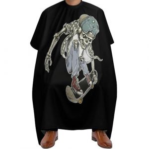 nettoyage facile Cape de Coupe de Cheveux, Skateboard tête de mort, Tablier de Barbier Imperméable Cape de Cheveux pour Adolescents Hommes Couper (dfshsxcvh, neuf)