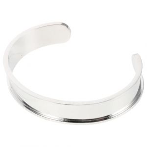 WRITWAA Bracelet Jonc Ouvert en Acier Inoxydable Couleur Acier Taille Unique Base Vierge pour Cr&eacute;ation de Bijoux DIY Ethniques Fournitures pour Bracelets &agrave; Graver et Loisirs Cr&eacute;atifs (Saieli, neuf)