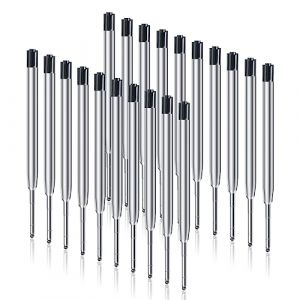 OFFCUP Recharges de Stylo à Bille, 20pcs Recharge Stylo Bille, Recharges à encre universelles longueur 9.9 cm, Pointe Moyenne 1.0MM Compatible avec stylos à billes Parker(Noir) (BEST-SELLER5, neuf)