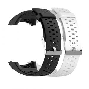 Huwokxix Bracelet Compatible avec Polar M400 / M430, Ajustable Silicone Sport Band Remplacement Bracelet pour Polar M400 / M430 (Noir+blanc) (Huwokxix, neuf)