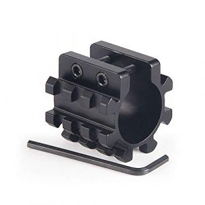 OAREA 5 Position 25mm Rail Tube Barrel Lampe De Poche Laser Grip Mount 12 Gauge Pistolet À Carabine Réglable Tri-Rail Weaver en Aluminium (SUNRIS OUTDOOR, neuf)