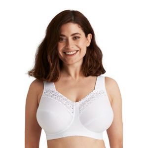 Miss Mary of Sweden : Broderie Anglaise, Soutien-Gorge de Confort en Coton, sans Armature 125B Blanc (Miss Mary of Sweden, neuf)