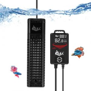 AQQA Chauffage Aquarium, 300W/500W/800W/1000W/1200W Submersible Chauffage pour Aquarium avec Affichage Num&eacute;rique LED Convient aux Aquariums d'eau Douce et d'eau de Mer (AQQA Aquarium, neuf)