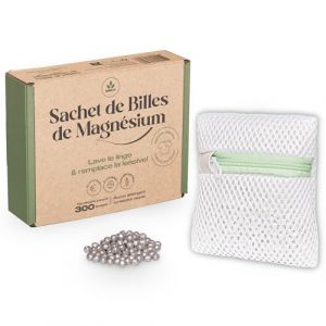 Moonizip Lessive Ecologique, Economique, Hypoallergénique - Réutilisable 300/350 fois - Sachet de billes de magnésium - Lave & remplace la lessive - Sans Détergent Sans Parfum (1 Sachet) (Moonizip, neuf)