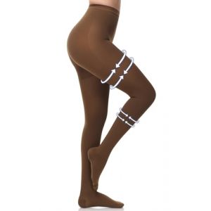 Beister Collant de Contention Femme & Homme à bout fermé Longues, 20-30mmhg Bas de Contention Classe 2 Médicale Soutien Graduel Chaussette de Contention, Pantalons serrés pour Les varices, l'œdème (Beister., neuf)