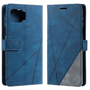 Vankii Coque pour Motorola Moto G 5G Plus, Rabat Portefeuille de Protection Cuir PU Etui, Slim Silicone TPU Bumper Magn&eacute;tique Housse, Flip Porte Cartes avec Fonction Support Cover Antichoc Case (Bleu) (Vankii EU Store, neuf)