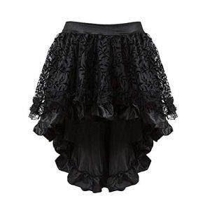 Zooma Sexy Femmes Gothique Vintage Jupe Dentelle Costume Steampunk Corset Robe, Noir2, 6XL (CHAOHU DATU, neuf)