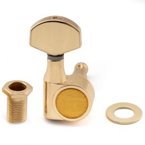 Musiclily Pro R15J 15:1 Ratio 2-Pin Mécanique Guitare Scellée Individuelle Côté Basse Tuner avec Bouton Hexagonal pour Guitare électrique SQ Strat Tele, Doré (Musiclily Direct France, neuf)