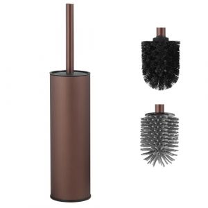 DAZI Brosse Toilettes WC m&eacute;tallique autoportante, Brosse WC Or Rose avec 2 Balai Toilette WC pour Le Nettoyage en Profondeur de Bain, Anti-Goutte et Anti-Obstruction (DAZI OFFICIAL SOTRE, neuf)